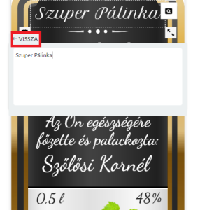 Pálinka címke tervezése online, lépésről lépésre