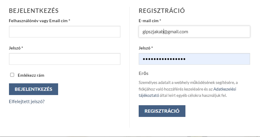 A Címkeszalonra való regisztráció lépései
