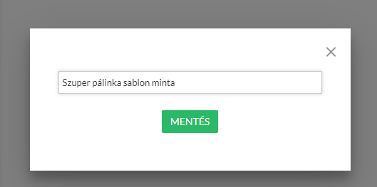 Pálinkás címke sablon mentése