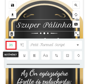 Online címketervező a Címkeszalon oldalán