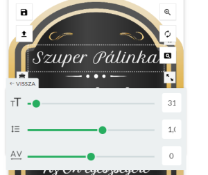 Pálinka címke tervező online