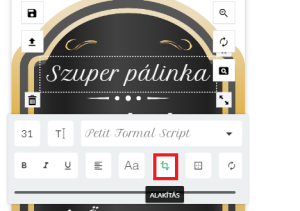 Egyedi pálinkás címke tervezése a címketervezővel