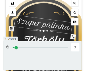 Pálinkás címke szövege