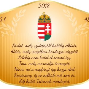 Amber pálinkás hát címke szöveggel