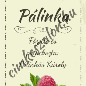 Cream málna pálinkás címke