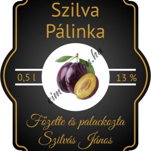 Deluxe szilva pálinkás címke