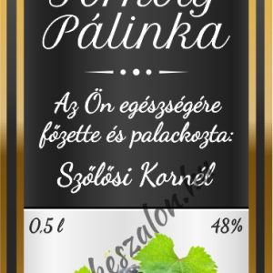 Elixir törköly pálinka címke