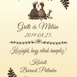 Esküvői arany címke