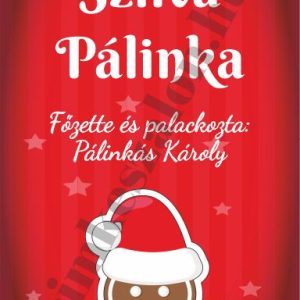 Ginger karácsonyi pálinkás címke