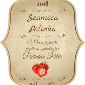 Gusta pálinkás hát címke szöveggel és képpel