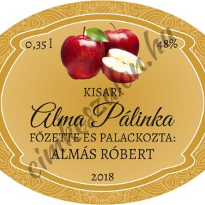 Liberty alma pálinka címke