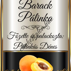 Magic barack pálinkás címke - előlap