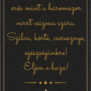 Inside pálinkás hát címke szöveggel