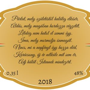 Liberty pálinkás hát címke szöveggel