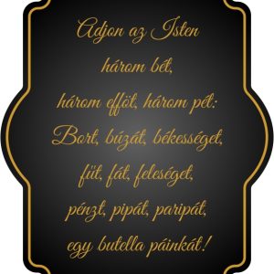 Deluxe pálinkás hát címke
