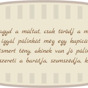 Szöveges Valley pálinkás hát címke