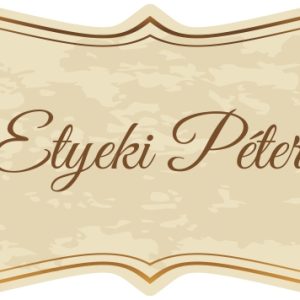 Gusto pálinkás nyak címke szöveggel