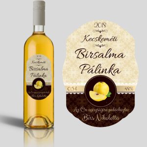 Serenity Birsalma pálinka címke - előnézet