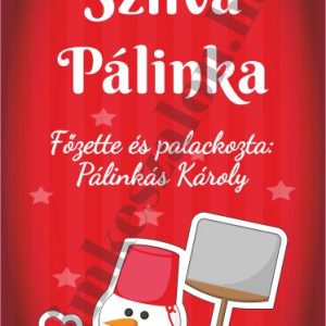 Snowy karácsonyi pálinkás címke termékkép